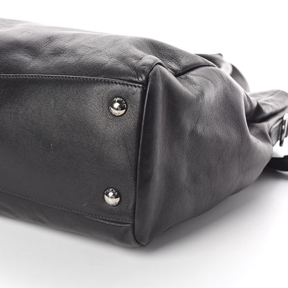 Prada Soft Calfskin Shoulder Bag Black 9 of 9