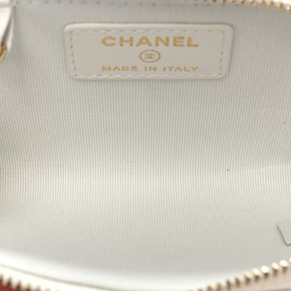 Chanel Caviar Quilted Zipped Key Holder Case White 5 of 12