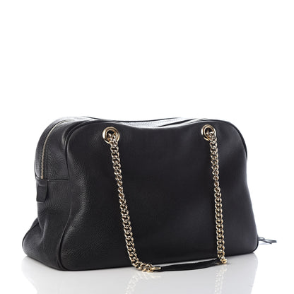 Gucci Pebbled Calfskin Medium Soho Bowler Black 3 of 9