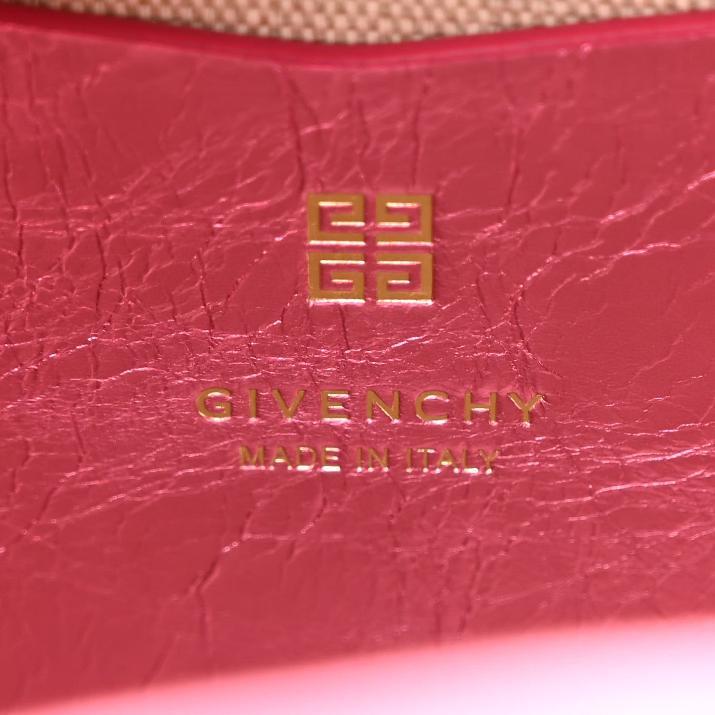 Laminated Lambskin Micro Antigona Cube Bag Raspberry