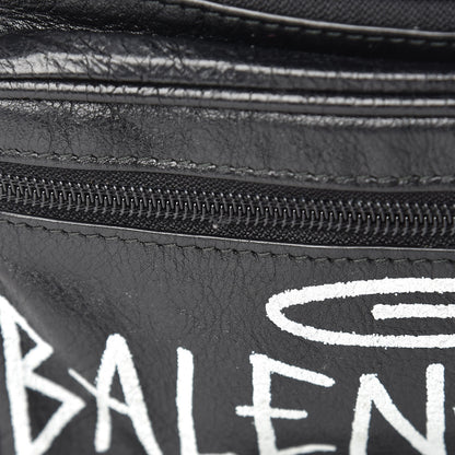 Balenciaga Agneau Arena Graffiti All Over Explorer Belt Bag Black White 12 of 12