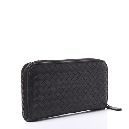 Bottega Veneta Nappa Intrecciato Zip Around Wallet Black 2 of 8