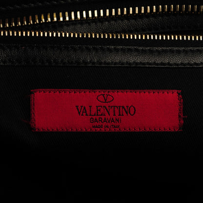 Valentino Garavani Lambskin Crystal B Diamond Tote Black 6 of 8