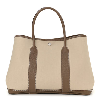 Hermes Twill D Negonda Garden Party 36 MM Tote Beton Etoupe 1 of 9