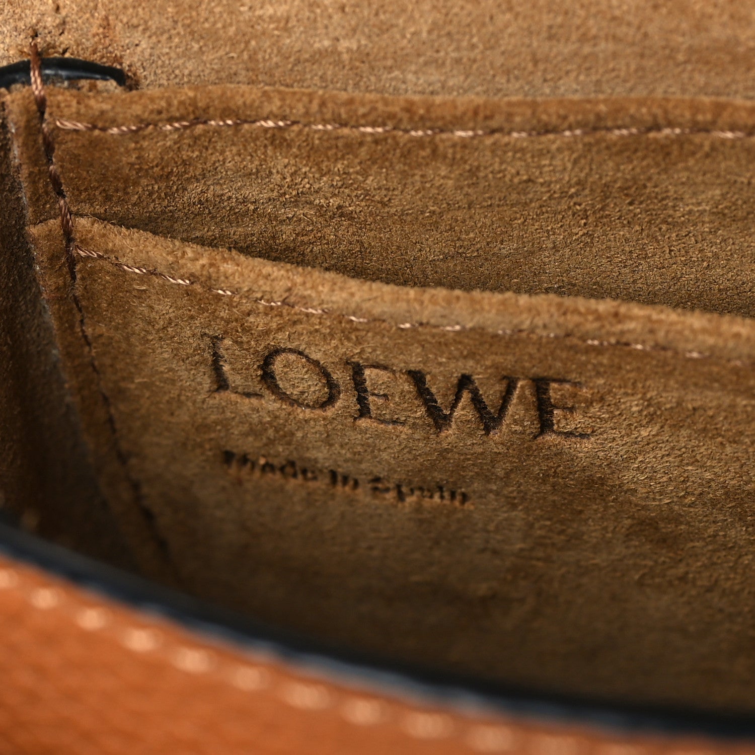 Loewe Grained Calfskin Mini Gate Crossbody Bag Caramel Pecan 6 of 9