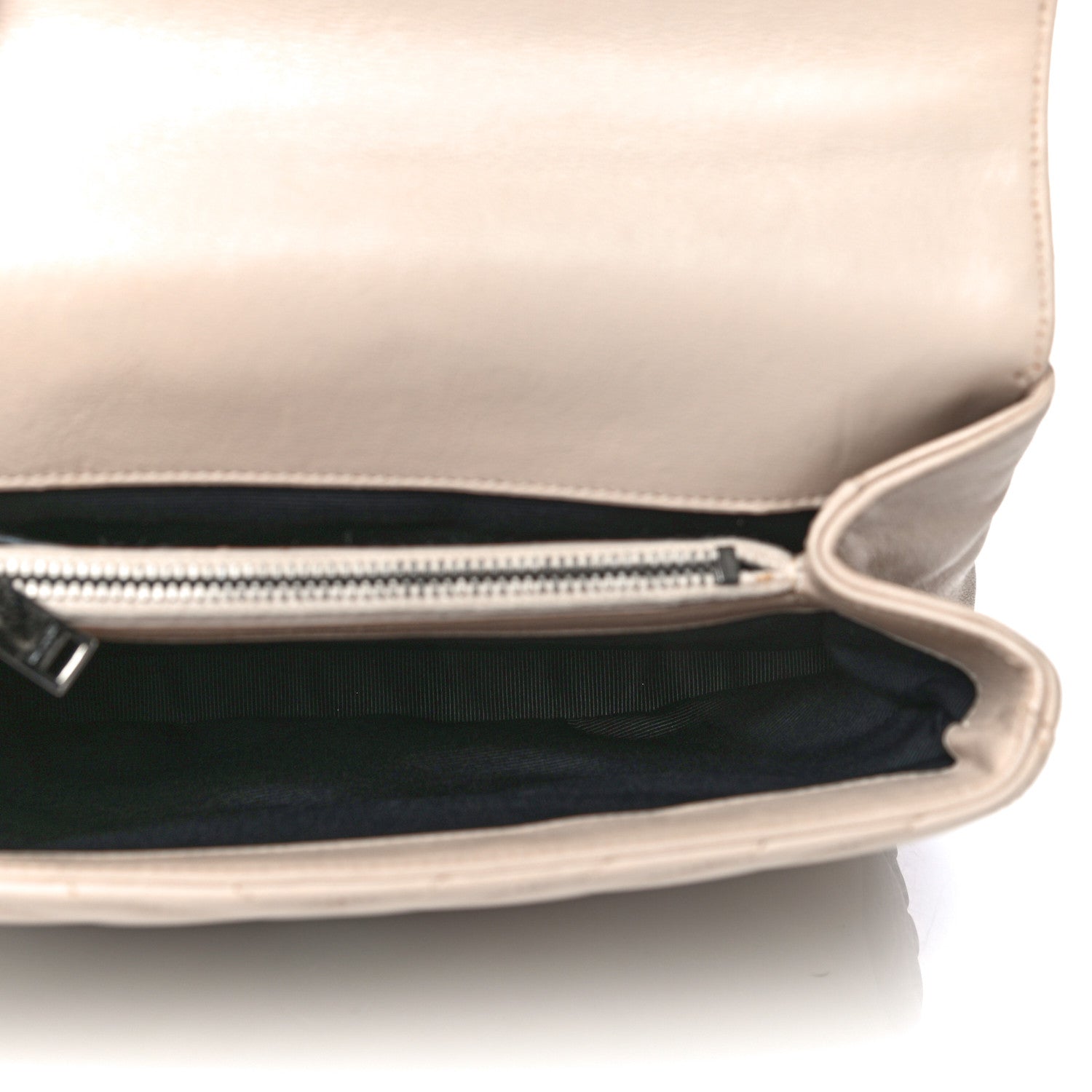 Saint Laurent Sheepskin Matelasse Chevron Monogram Medium College Bag Rose Antic 4 of 17