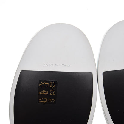 Chanel Calfskin Slip On Sneakers 38 White Black 9 of 10