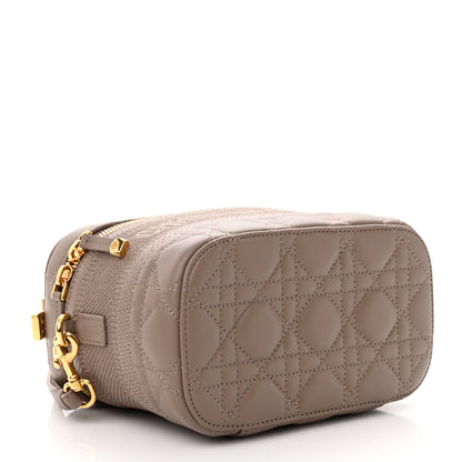 Christian Dior Lambskin Cannage Small Diortravel Vanity Case Warm Taupe 4 of 10