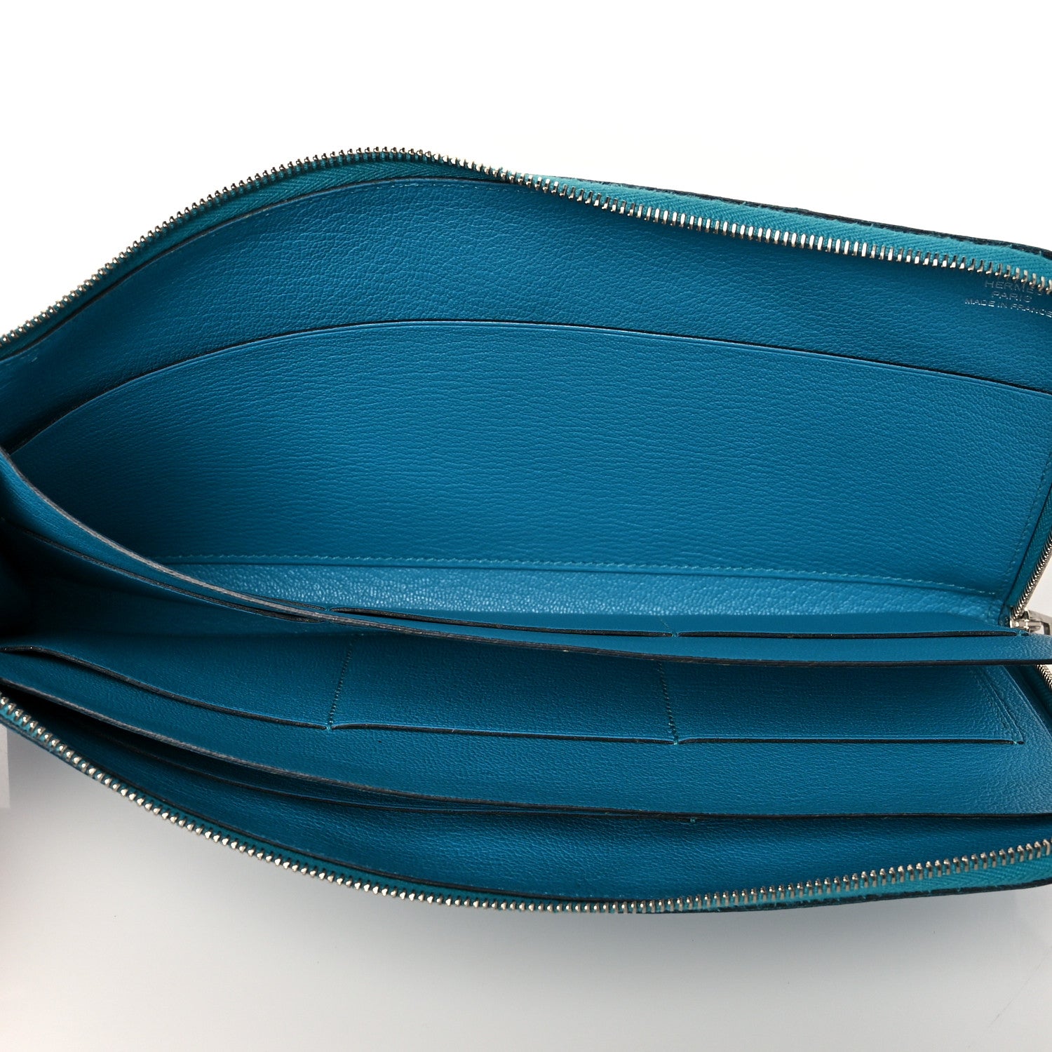Hermes Togo Remix Voyage Wallet Set of 2 Turquoise 7 of 9