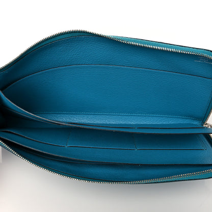 Hermes Togo Remix Voyage Wallet Set of 2 Turquoise 7 of 9