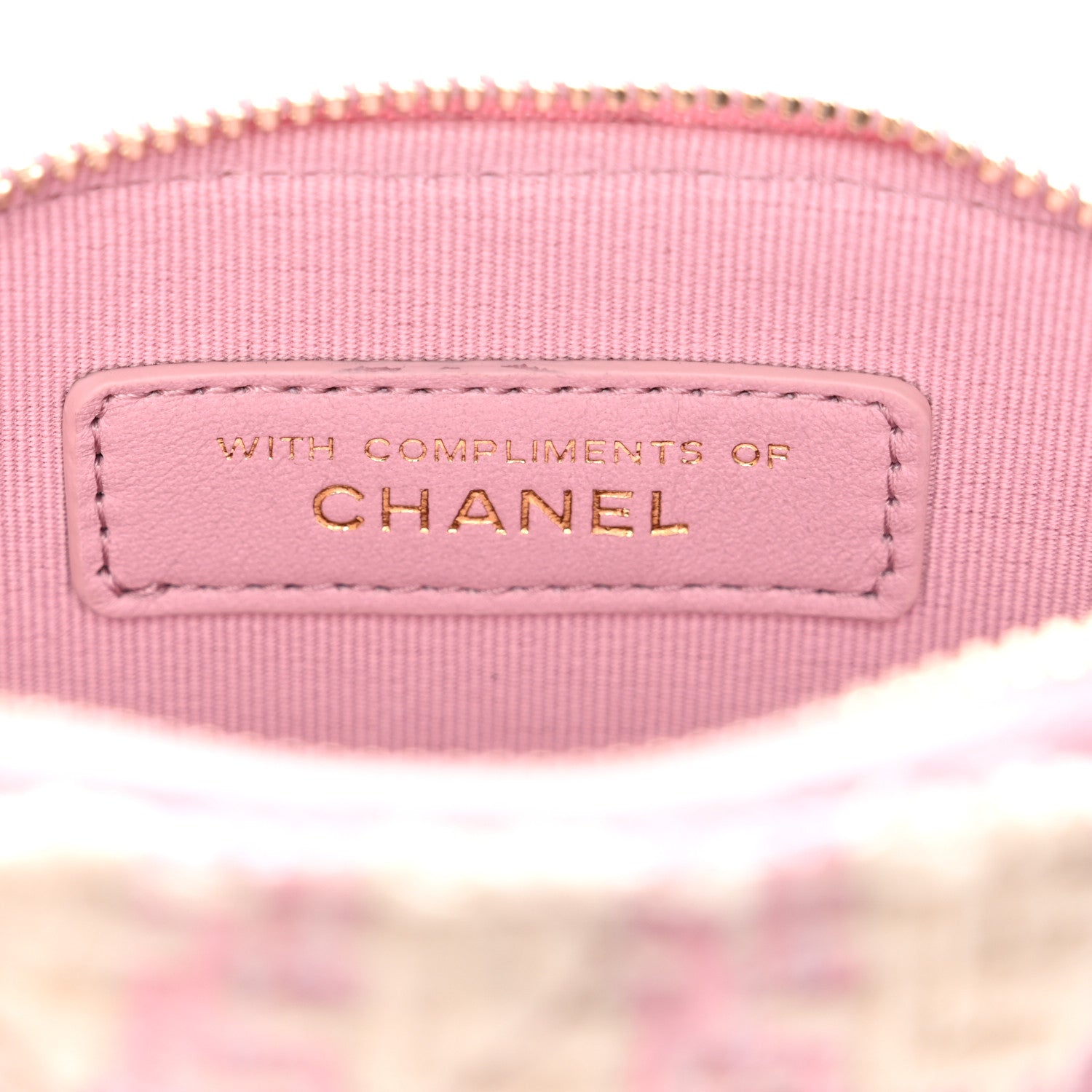 Chanel Tweed Quilted Mini Clutch With Chain Pink 1826629