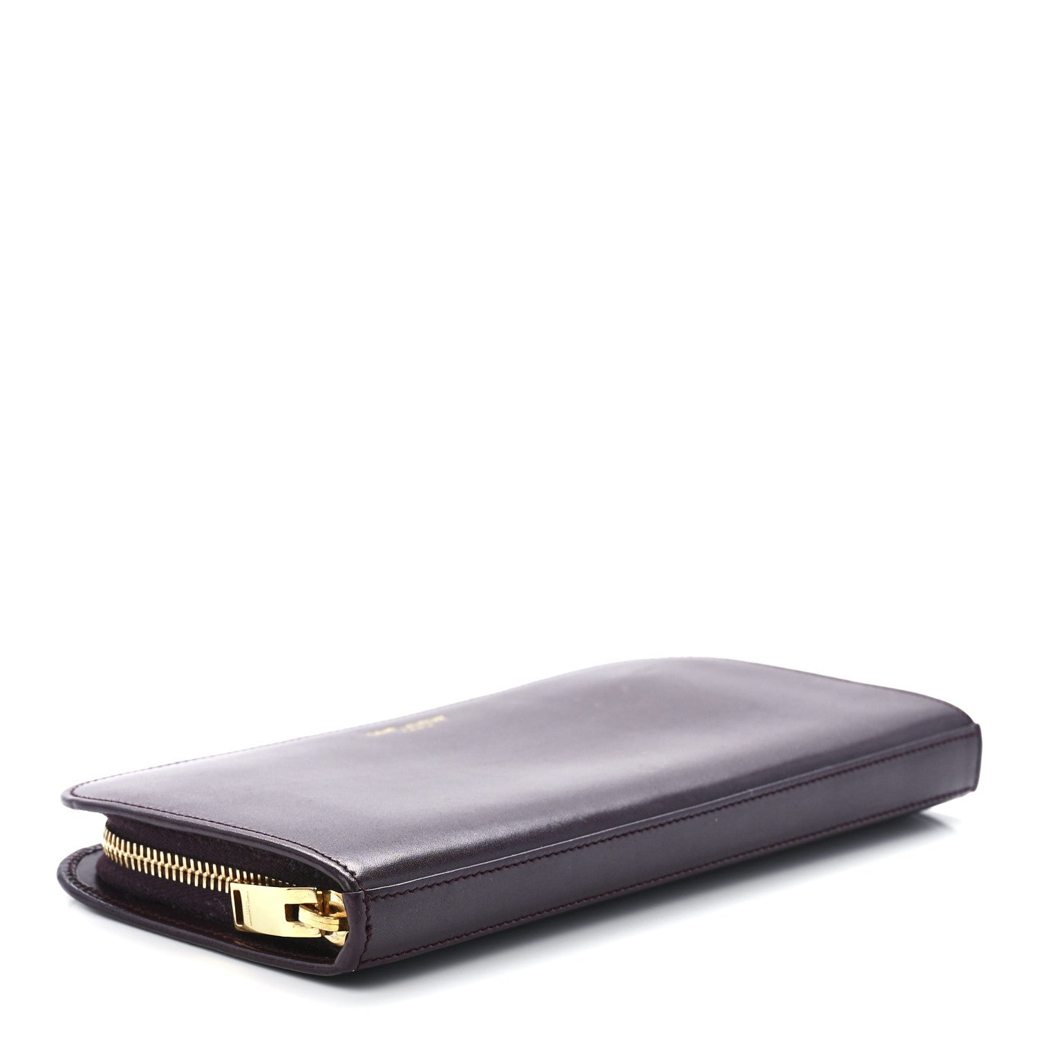 Saint Laurent Calfskin Classic Zip Around Continental Wallet Bordeaux 4 of 10