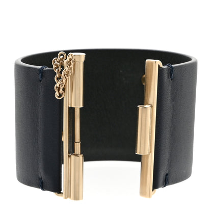 Chanel Calfskin CC Wide Cuff S Navy 4 of 5