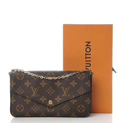 Louis Vuitton Monogram Pochette Felicie Chain Wallet Fuchsia 12 of 13