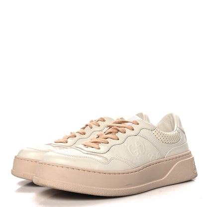 Gucci Calfskin GG Tennis Embossed Womens Platform 55mm Sneakers 40 White 4 of 8
