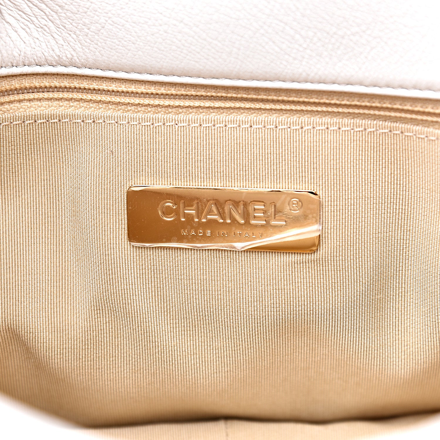 Chanel Goatskin Quilted Large 19 Flap White 4 of 9