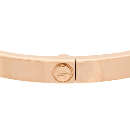 Cartier 18K Pink Gold 6 Diamond Small LOVE Bracelet 16 4 of 8