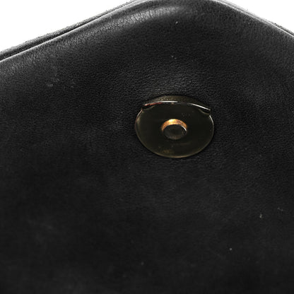 Saint Laurent Lambskin Quilted Medium Loulou Puffer Monogram Chain Satchel Black 8 of 9