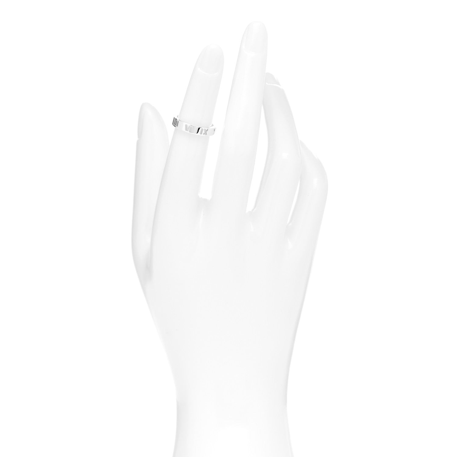 Tiffany Sterling Silver Narrow Atlas Pierced Ring 46 3.75 2 of 4