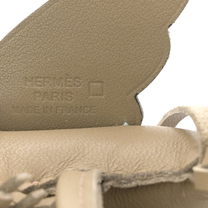 Hermes Milo Lambskin Matte Alligator Touch Grigri Rodeo Pegase Horse Bag Charm PM Beige Marfa Vert D'eau 3 of 4