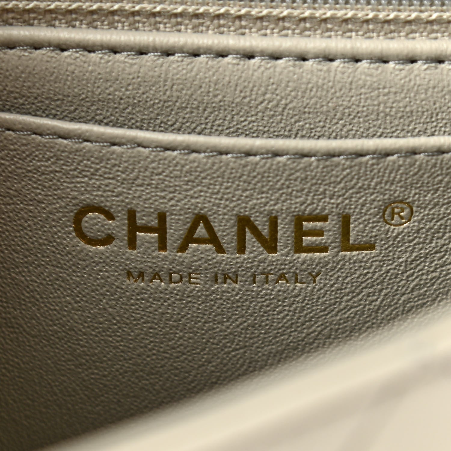 Chanel Lambskin Quilted Mini Rectangular Flap Grey 5 of 10