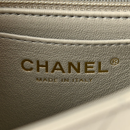 Chanel Lambskin Quilted Mini Rectangular Flap Grey 5 of 10