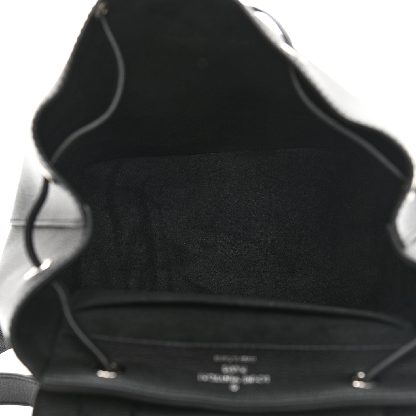Calfskin Lockme Backpack Black