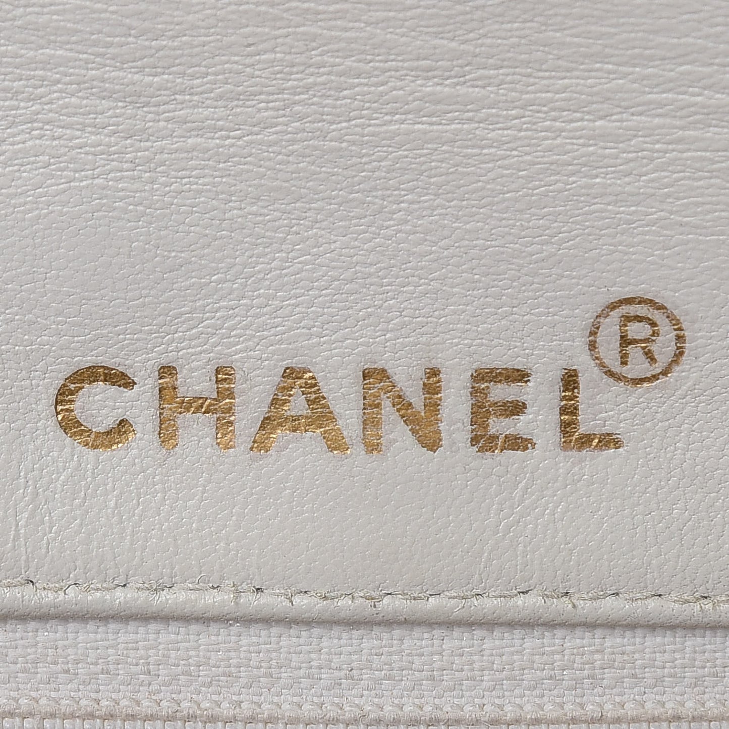 Lambskin Quilted Small Single Flap White
