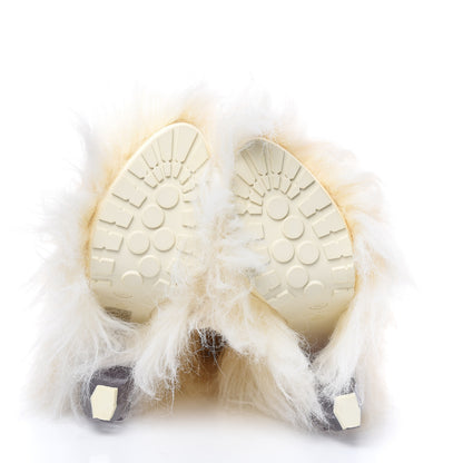 Chanel Fantasy Fur Icicle Heel Mukluks Boots 40 Ecru 6 of 8