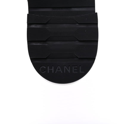 Chanel Shiny Lambskin Quilted Lace Up Combat Boots 39 Black 7 of 10
