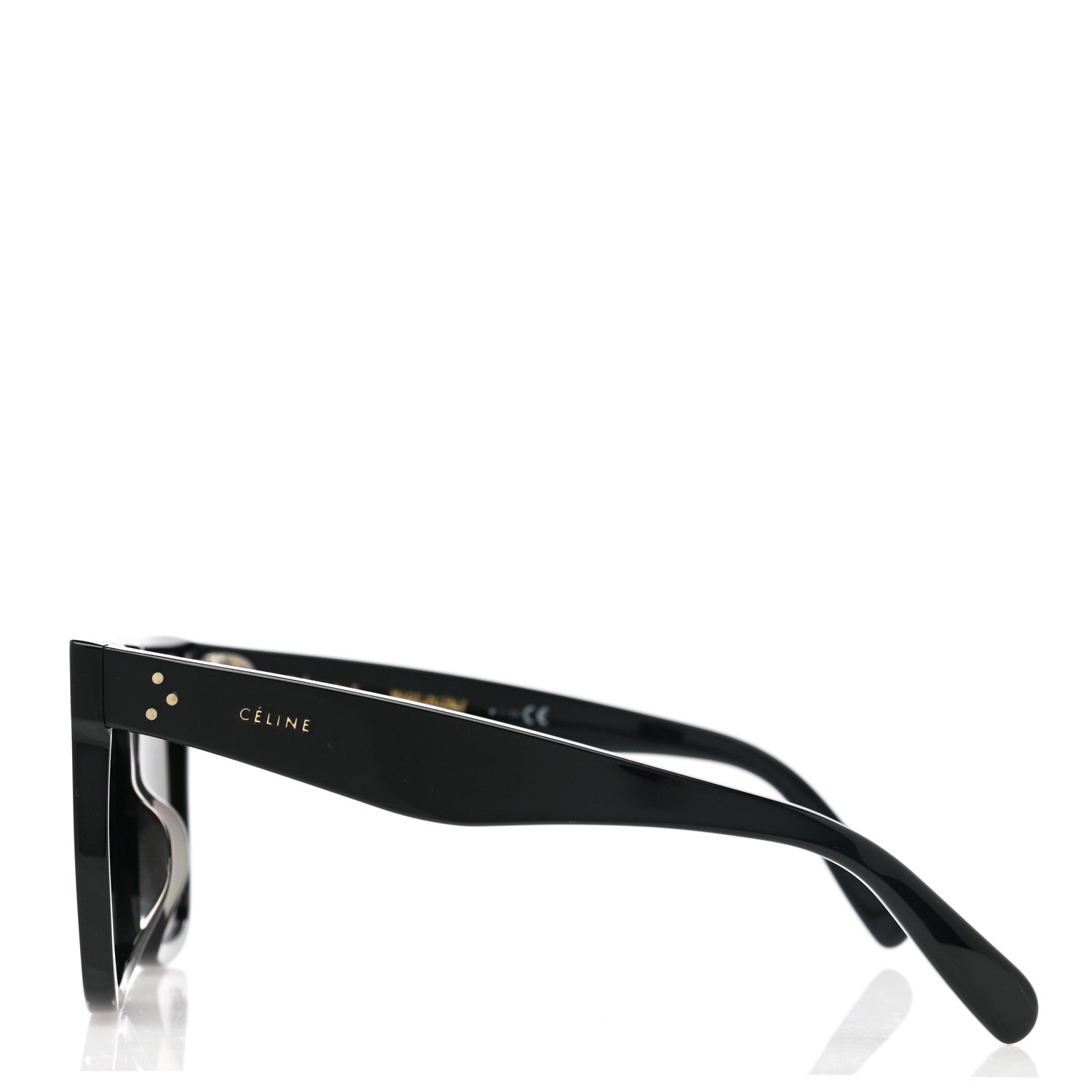 Celine Acetate Polarized Oversized Square Sunglasses CL40055F Black 3 of 6