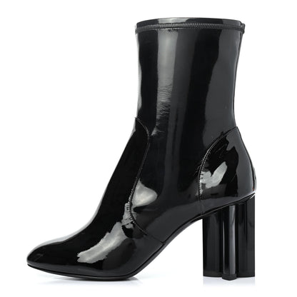 Louis Vuitton Patent Uniformes Silhouette Ankle Boots 37.5 Black 1 of 4