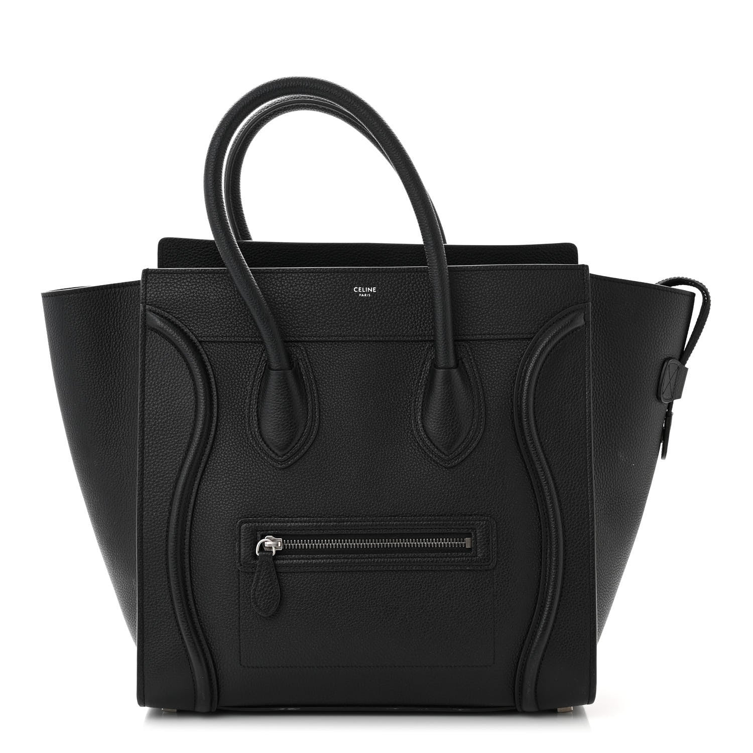 Celine Drummed Calfskin Mini Luggage Black 1 of 14