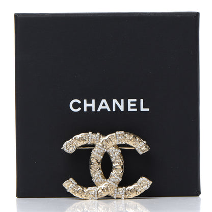 Chanel Crystal CC Logo Brooch Gold 5 of 5