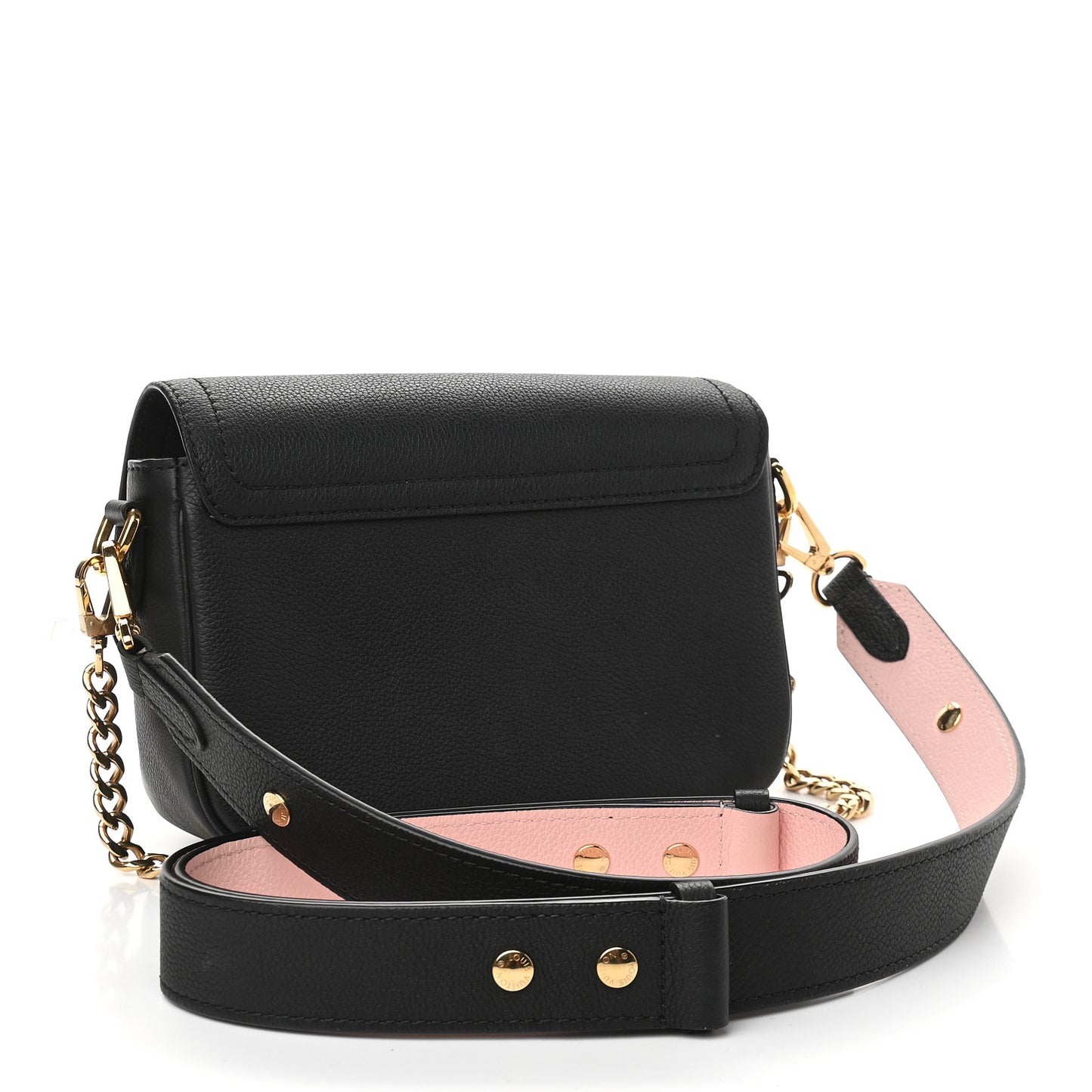 Grained Calfskin Lockme Tender Black