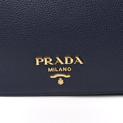 Prada Vitello Daino Flap Crossbody Baltico 9 of 9
