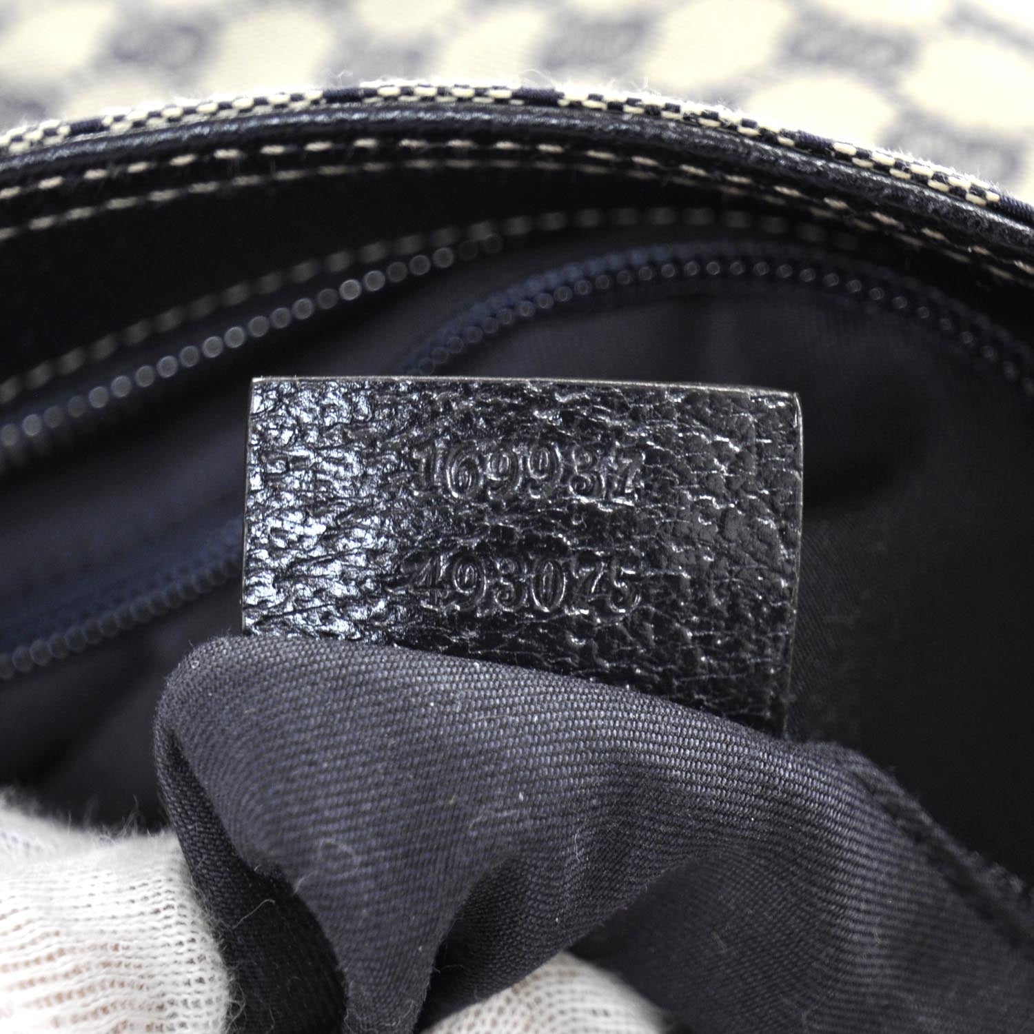 Gucci Monogram Medium Double Pocket Messenger Bag Navy 8 of 8