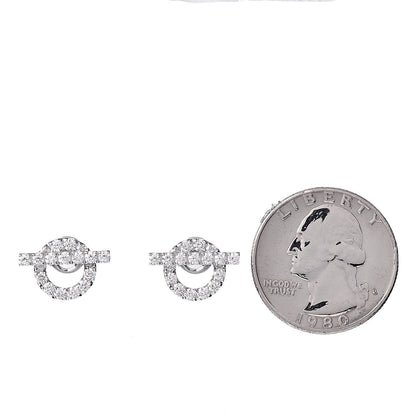 Hermes 18K White Gold Diamond Finesse Earrings 2 of 5