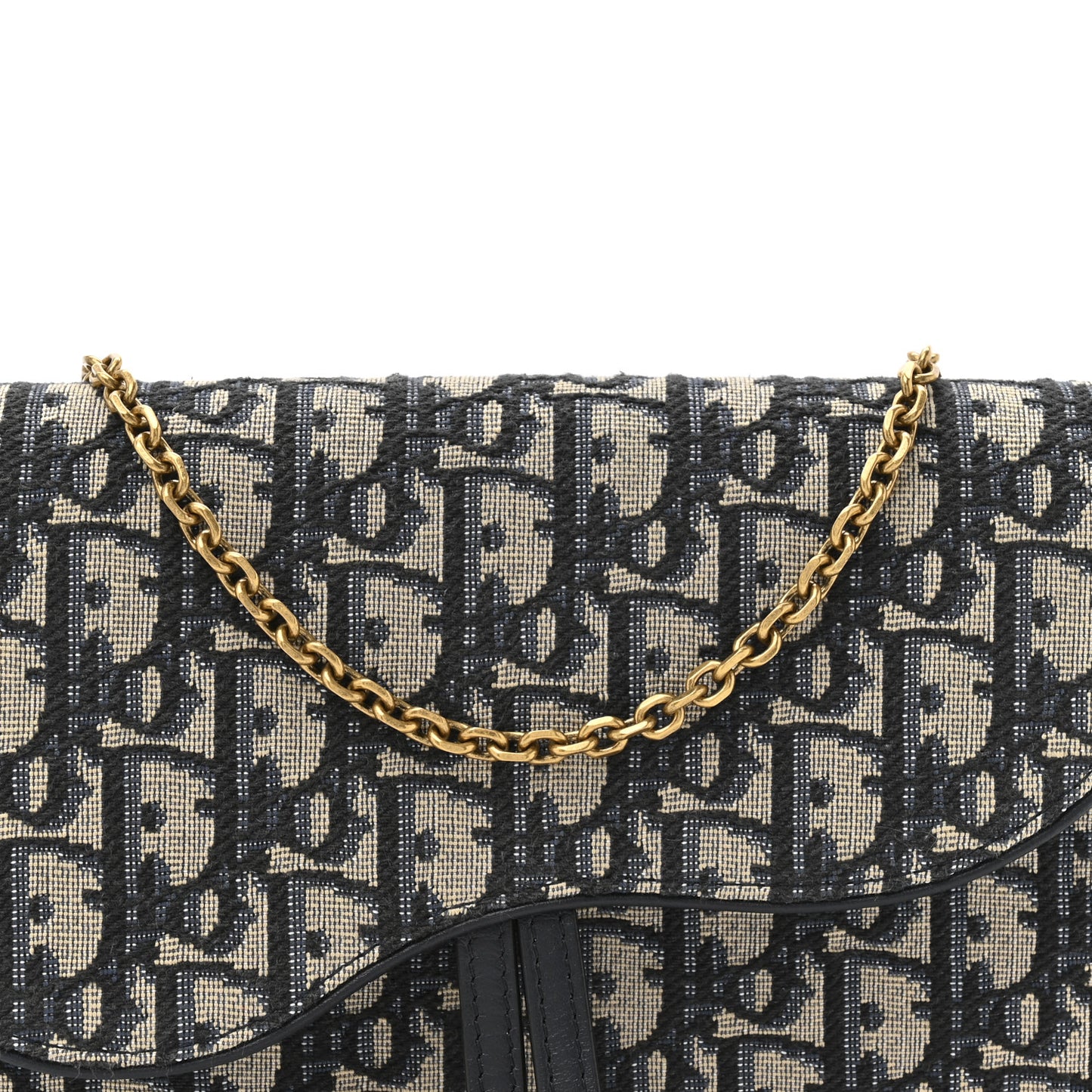 Oblique Saddle Chain Pouch Blue
