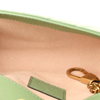Gucci Calfskin Matelasse Super Mini GG Marmont Shoulder Bag Salamander Green 5 of 11