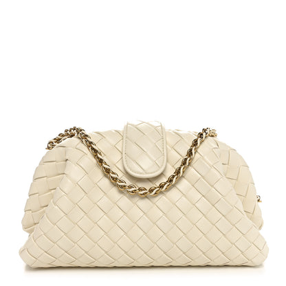 Bottega Veneta Nappa Intrecciato Teen The Lauren 1980 Clutch With Chain String 1 of 9