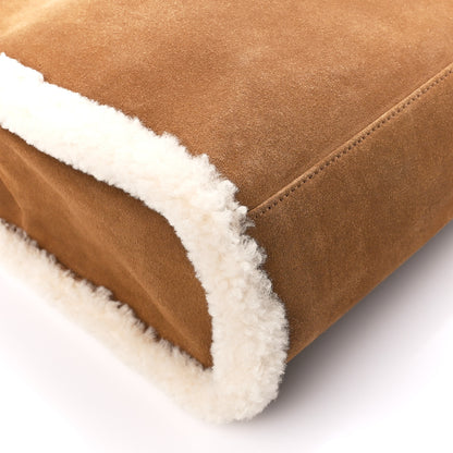 Telfar X UGG Suede Shearling Medium Shopping Bag Chestnut 11 of 13