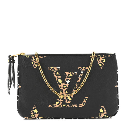 Louis Vuitton Monogram Giant Jungle Pochette Double Zip Black 1 of 10
