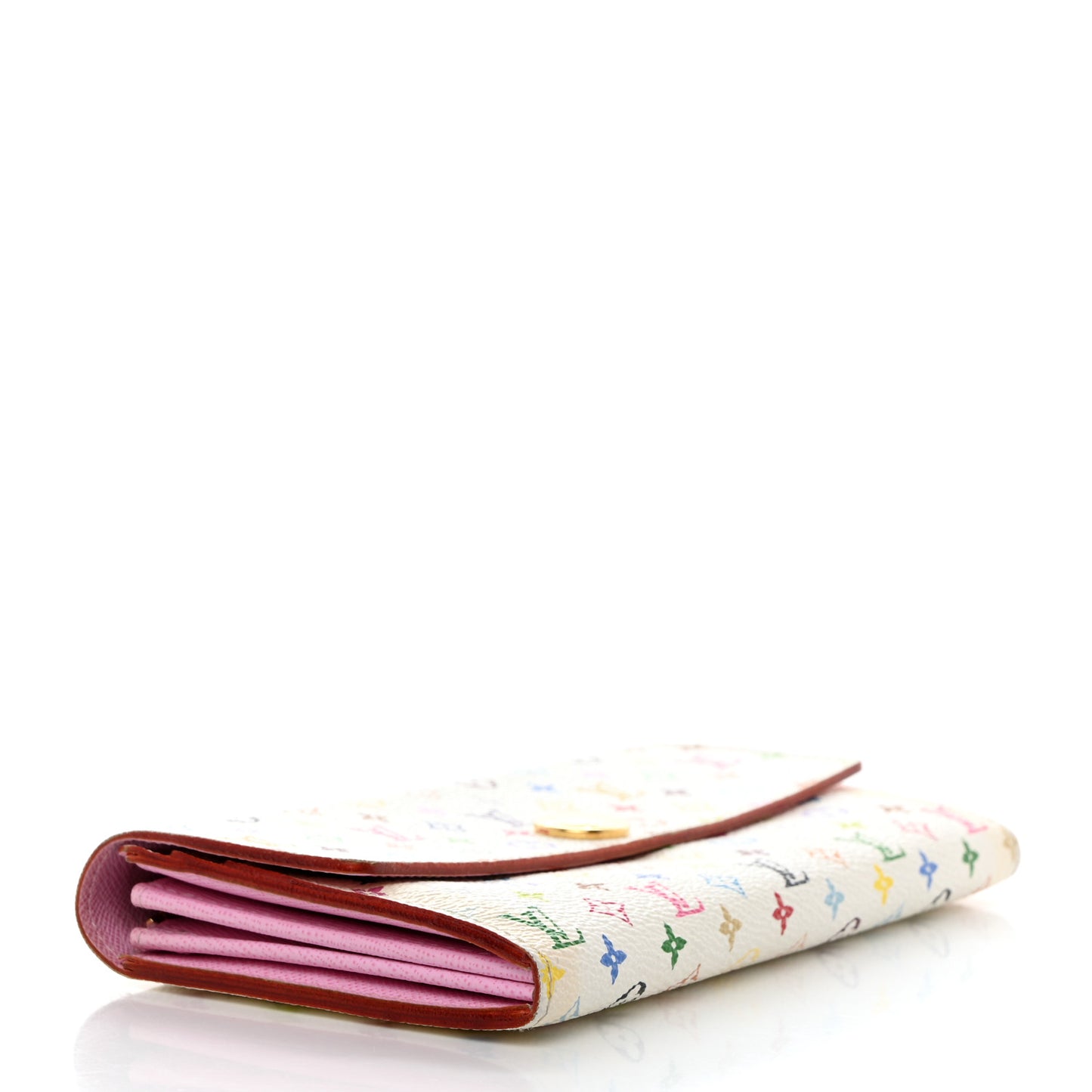 Monogram Multicolor Sarah Wallet White Litchi