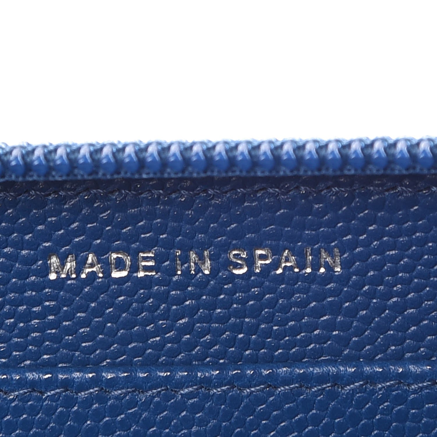 Chanel Caviar Large Zip Around Boy Wallet Blue 7 of 9