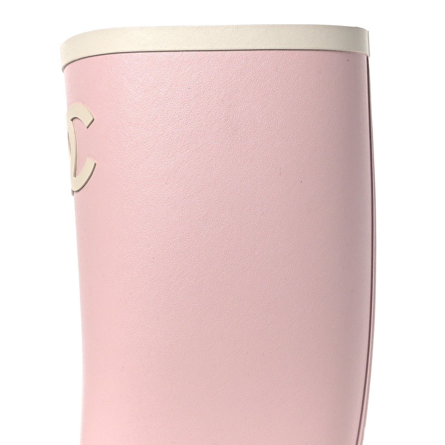 Chanel Caoutchouk CC High Boots 36 Light Pink White 10 of 11