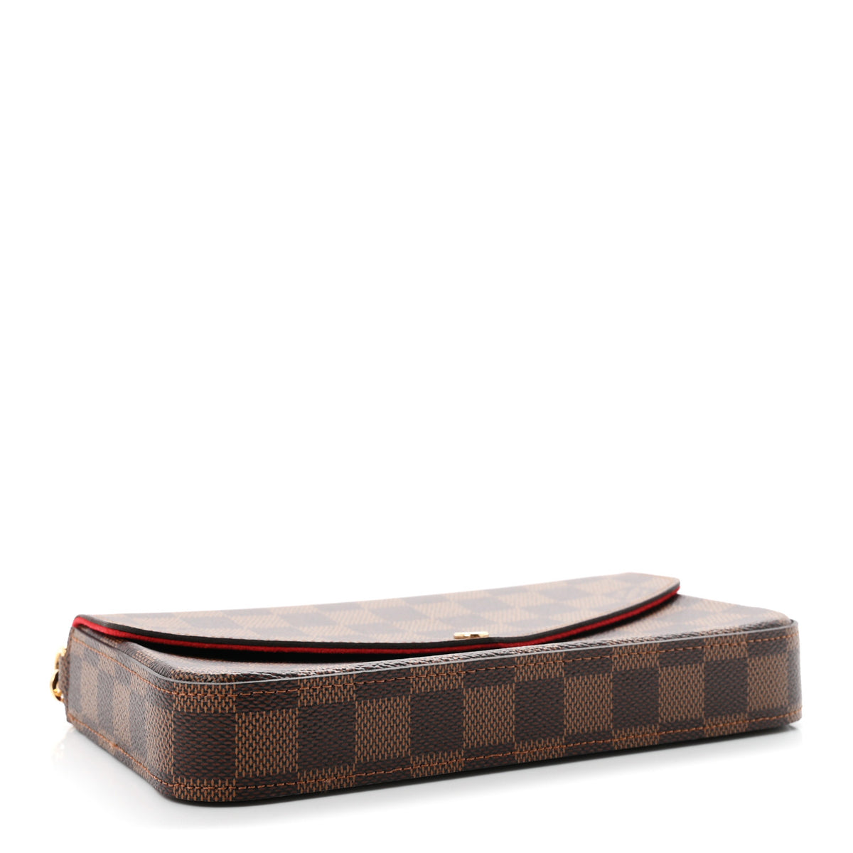 Louis Vuitton Damier Ebene Pochette Felicie Chain Wallet 4 of 10