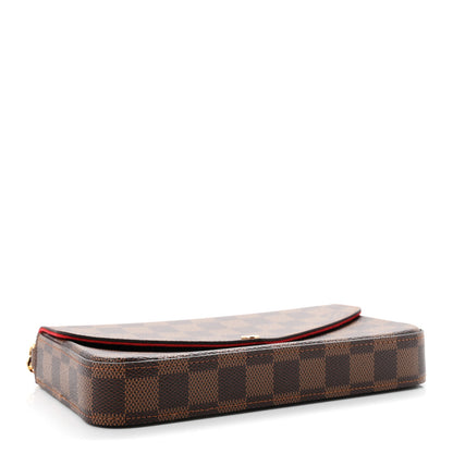 Louis Vuitton Damier Ebene Pochette Felicie Chain Wallet 4 of 10