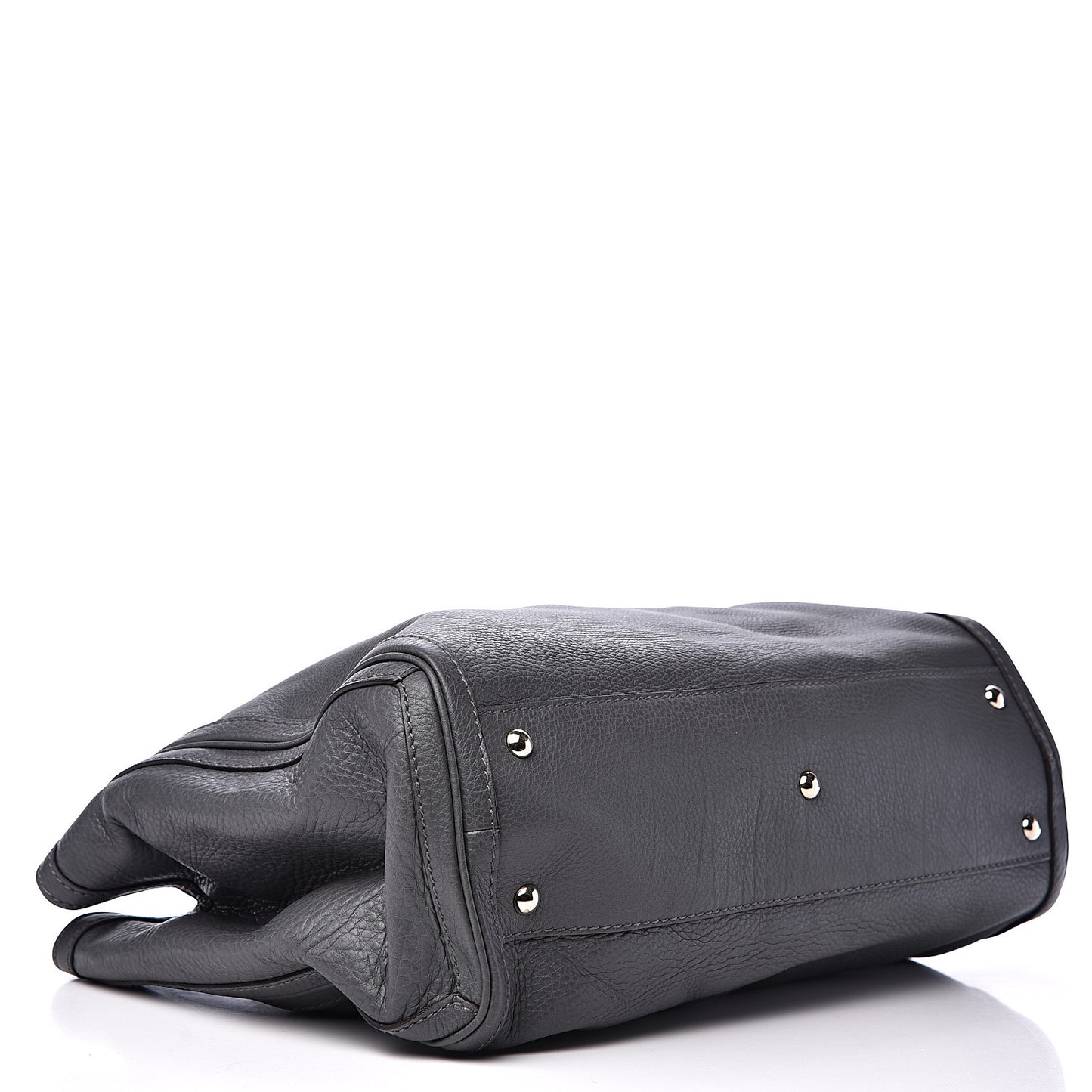 Pebbled Calfskin Medium Bella Tote Grey