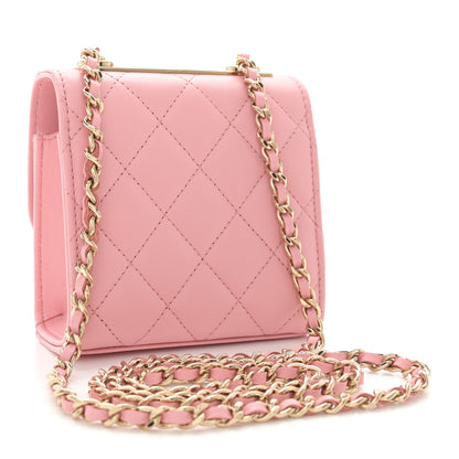 Chanel Lambskin Quilted Mini Trendy CC Clutch With Chain Pink 3 of 11